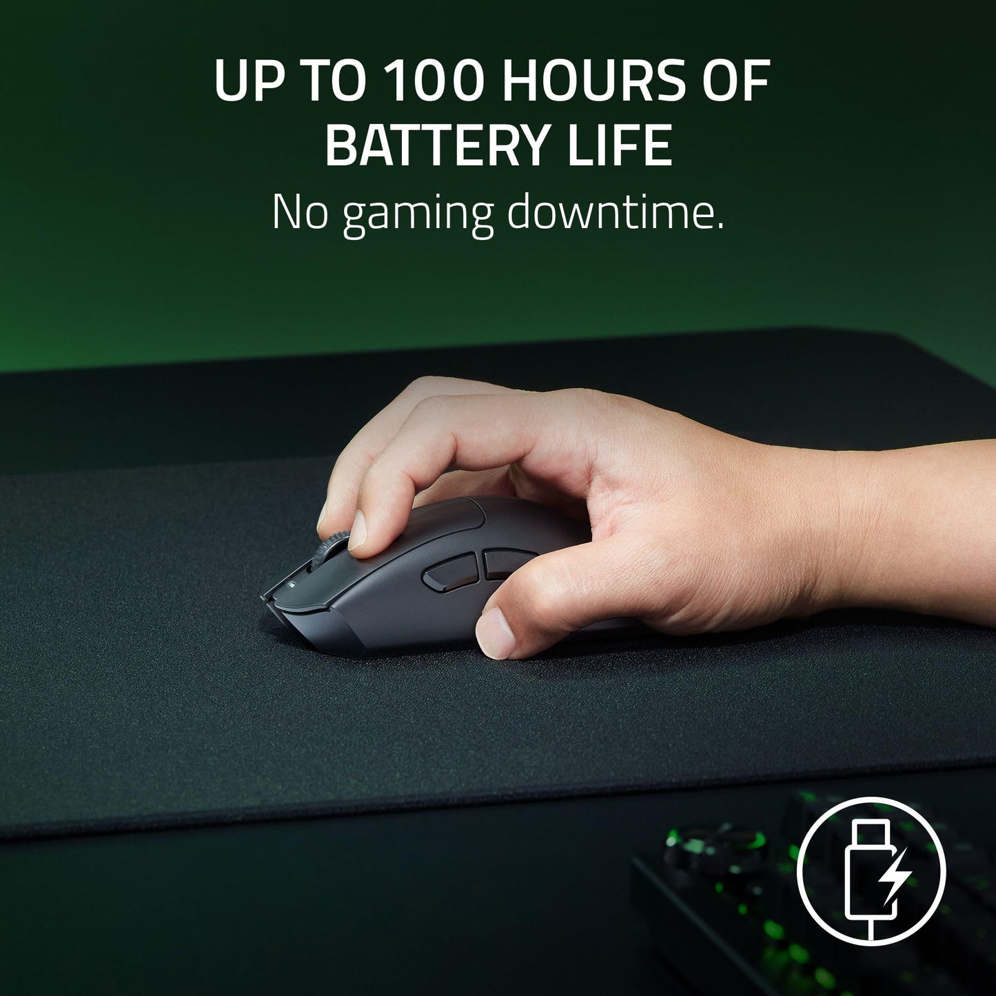 Razer DeathAdder V3 HyperSpeed Wireless Gaming Mouse: 55g Lightweight - USB C Charging - Up to 100 Hr Battery - Advanced 26K Optical Sensor - Gen 3 Optical Switches - 8 Programmable Controls - Black 🍁 All In One Marketplace Canada