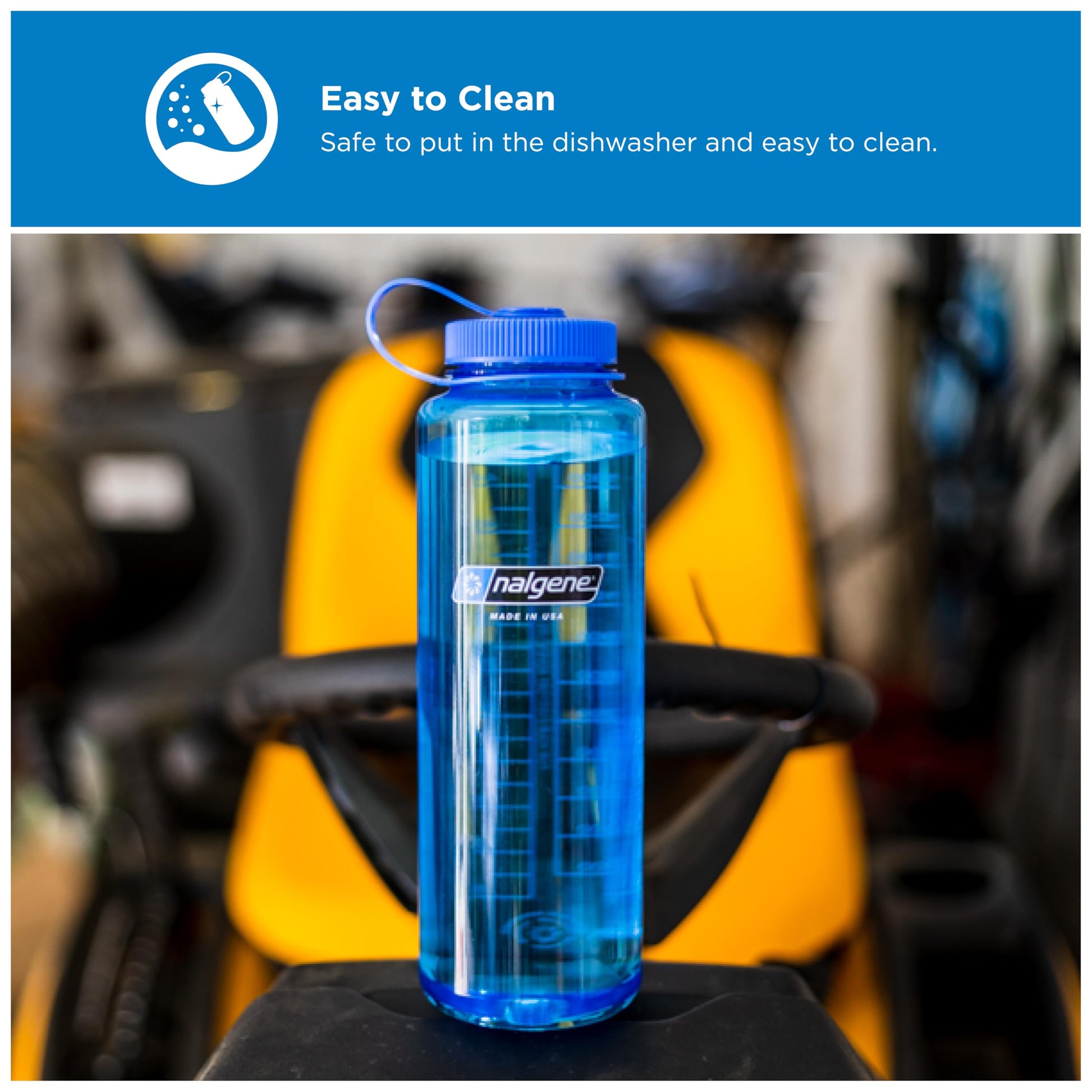 Nalgene 48 oz Wide Mouth Silo Water Bottle | BPA-Free, Durable & Leak Proof, Large & Lightweight for Hiking, Gym & Sports, Jade Nalgene