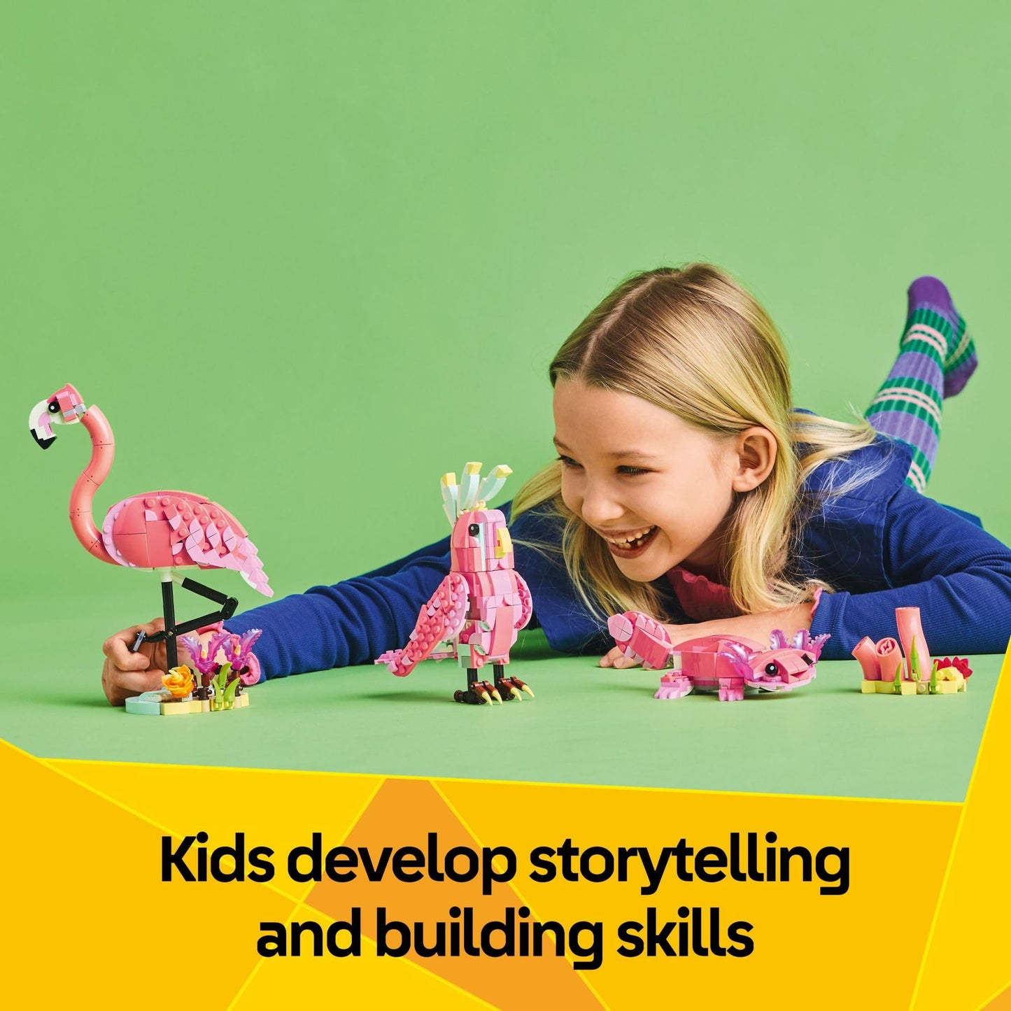LEGO Creator 3 in 1 Wild Animals: Pink Flamingo Animal Building Toy - Building Toy with 3 Building Options, Pink Flamingo, Cockatoo, or Axolotl - Learning Toy for Kids, Ages 8+- 31170 🍁 All In One Marketplace Canada
