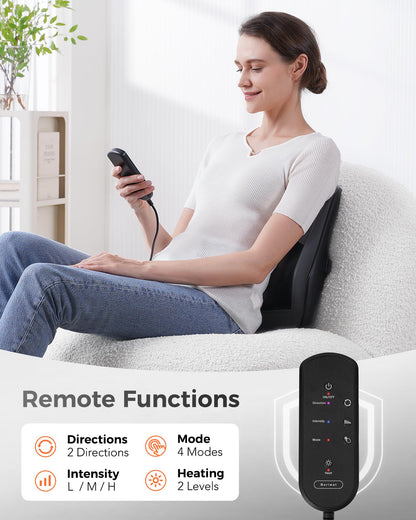 Boriwat Back Massager Neck Massager with Heat, Shiatsu Massage Pillow for Pain Relief, Massagers for Neck and Back, Shoulder, Leg, Gifts for Men Women Mom Dad, Stress Relax at Home Office and Car - Available at All In One Marketplace Canada