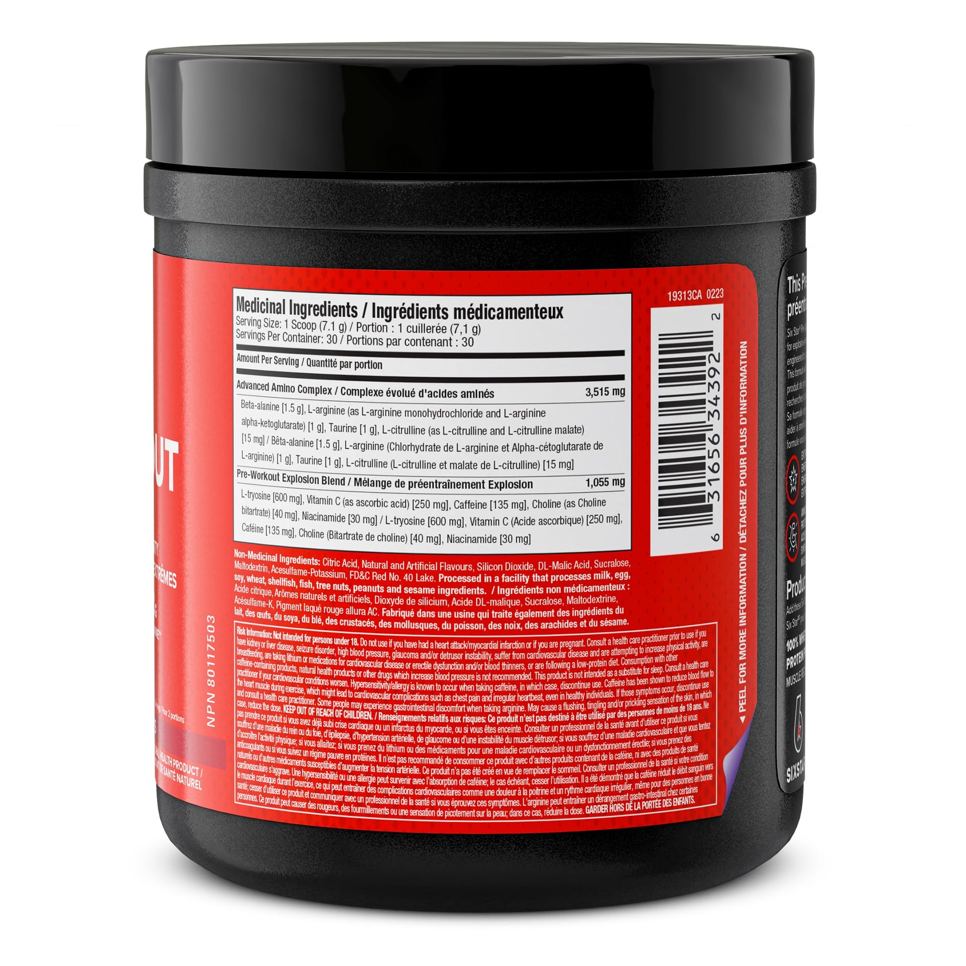 Six Star Pre-Workout Explosion for Men & Women, Fruit Punch (30 Servings) Six Star