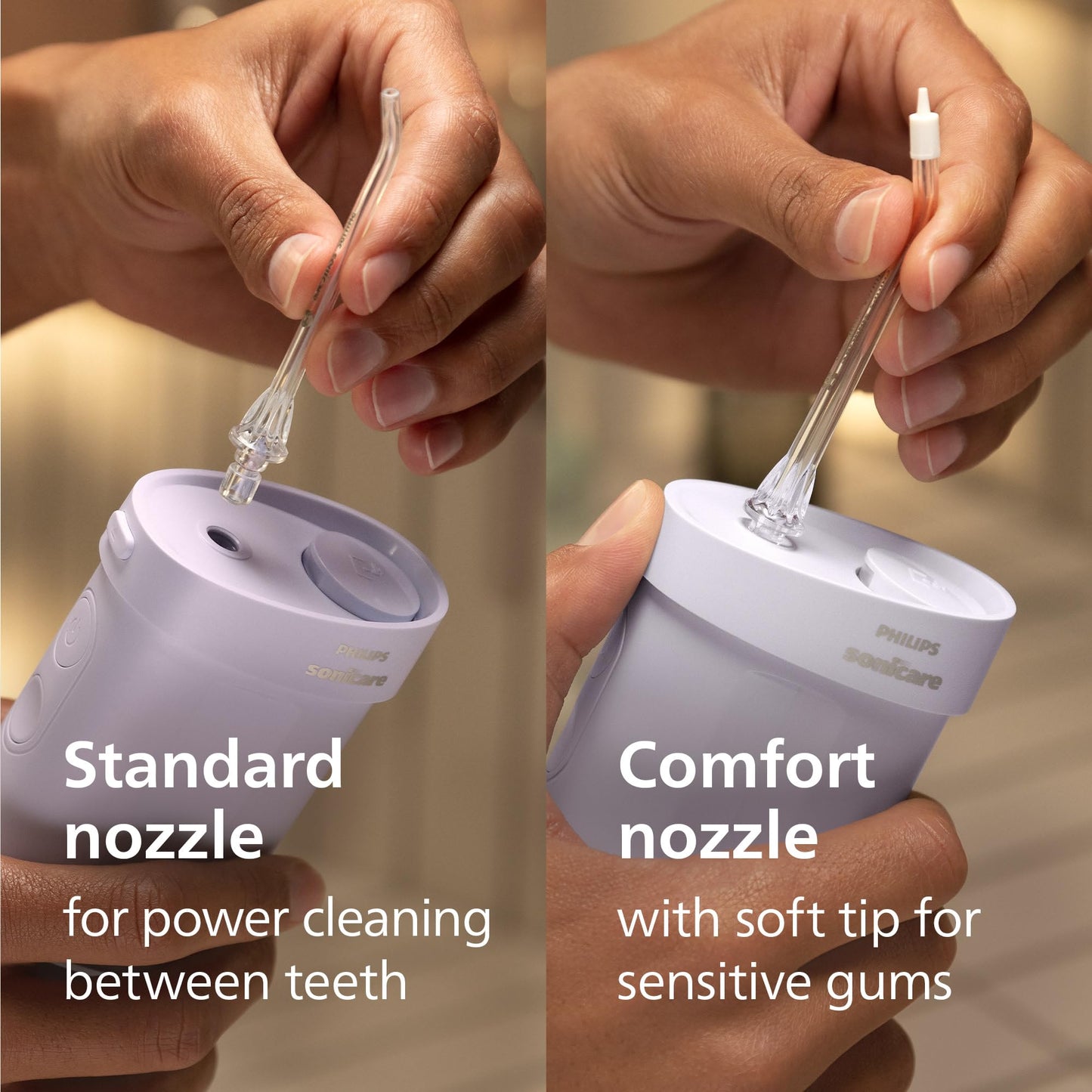 Philips Sonicare Compact Flosser 1000, Portable Water Flosser with 3 Flossing Modes, IPX7 Waterproof Oral Irrigator, Travel Friendly, Purple, Model HX3333/23 - Available at All In One Marketplace Canada