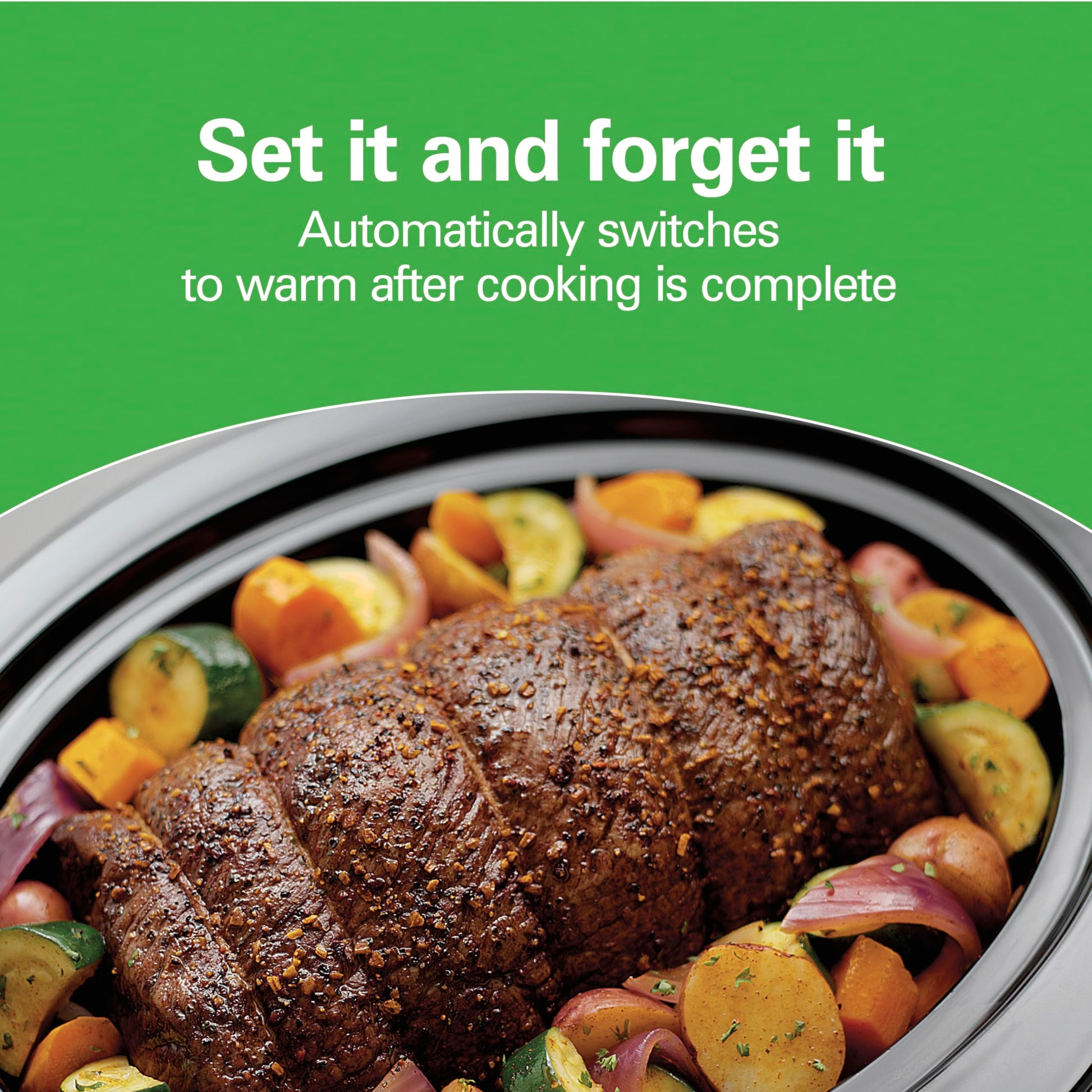 Hamilton Beach Programmable Slow Cooker, 6 Quart Capacity, Silver, 33463 - Available at All In One Marketplace Canada