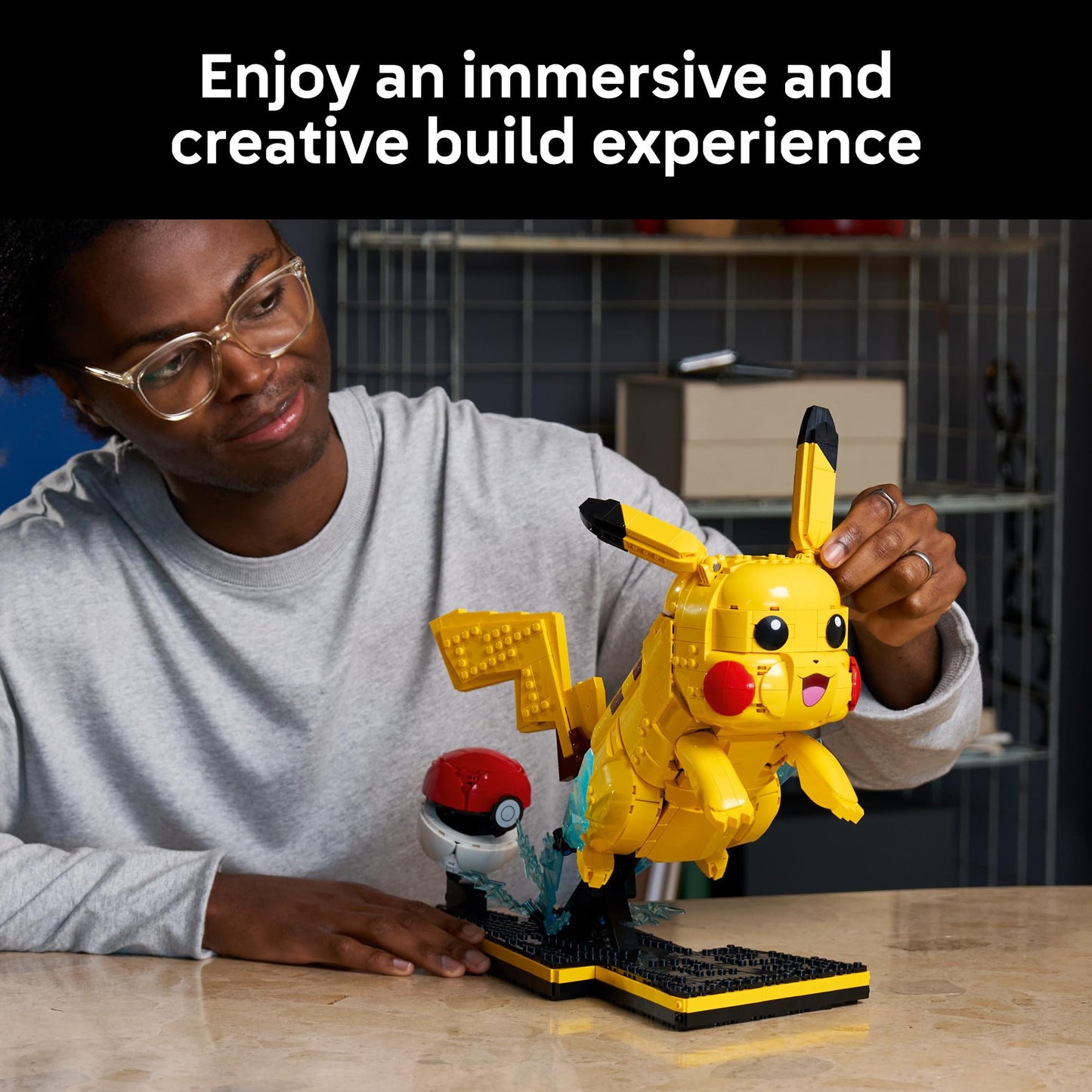 LEGO Pokémon Pikachu and Poké Ball - Collectible Building Sets for Adults, Ages 18+ - Pokémon Figure for Display - Desk, Shelf or Office Decor - Gift for Men & Women - 72152 LEGO