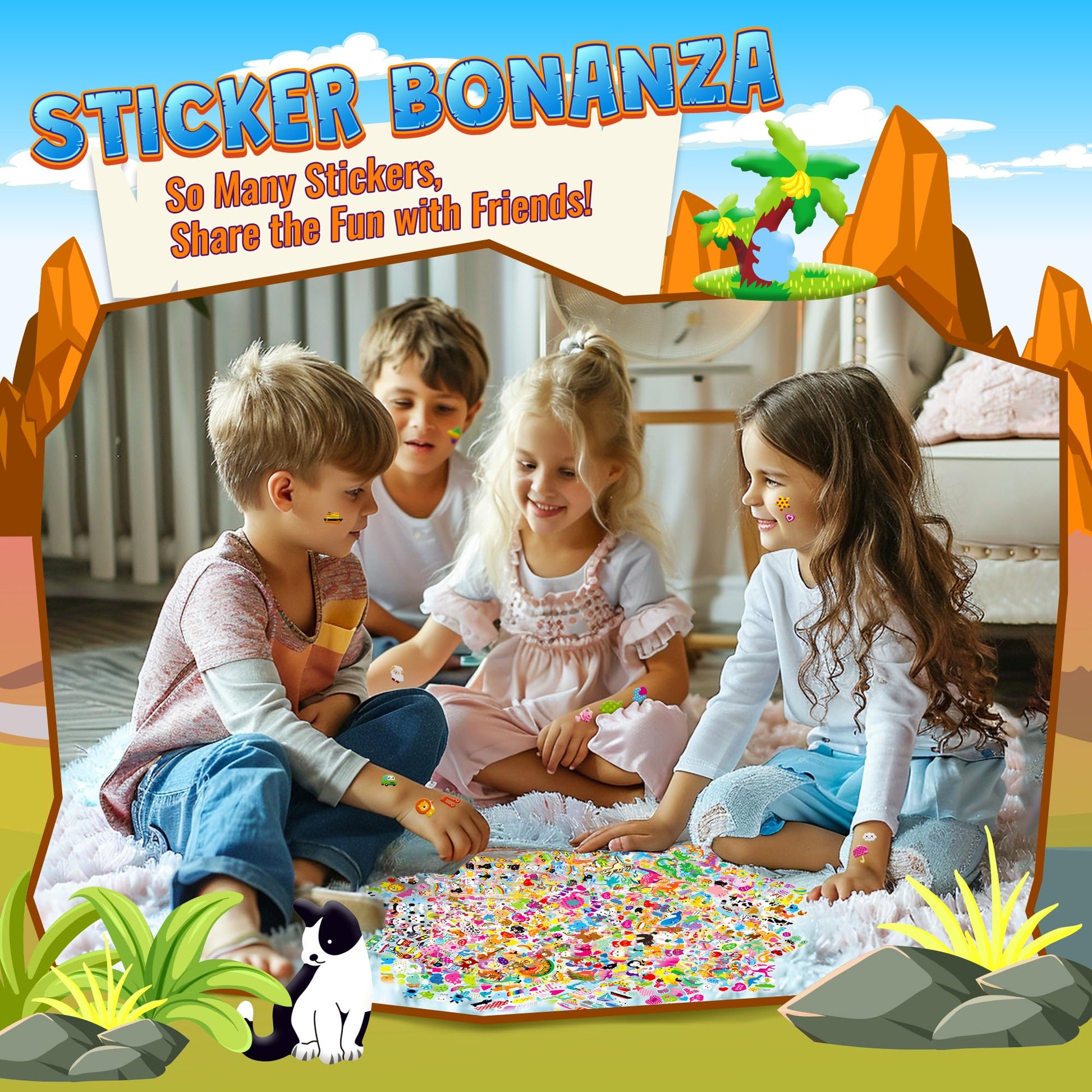 3200+ Stickers for Kids, 3D Puffy Stickers, 64 Different Sheets, Cute Animals Stickers for Boys Girls Teachers, Classroom Reward, Craft Scrapbooking, Party Gift - Available at All In One Marketplace Canada