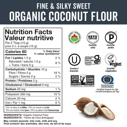 Viva Naturals Organic Coconut Flour, Gluten-Free, Unbleached & Unrefined, 4 LB Viva Naturals