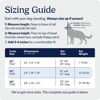 MidWest Homes for Pets 24-Inch iCrate for Small Breeds, 12-20 lbs, Single Door Folding Dog Crate with Divider Panel, Leak-Proof Tray & Secure Latch, Portable, Durable & Easy to Assemble MidWest Homes for Pets