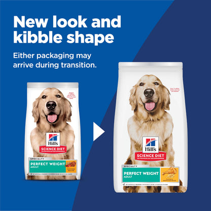 Hill's Science Diet, Perfect Weight, Adult, Dry Dog Food, 5.44kg