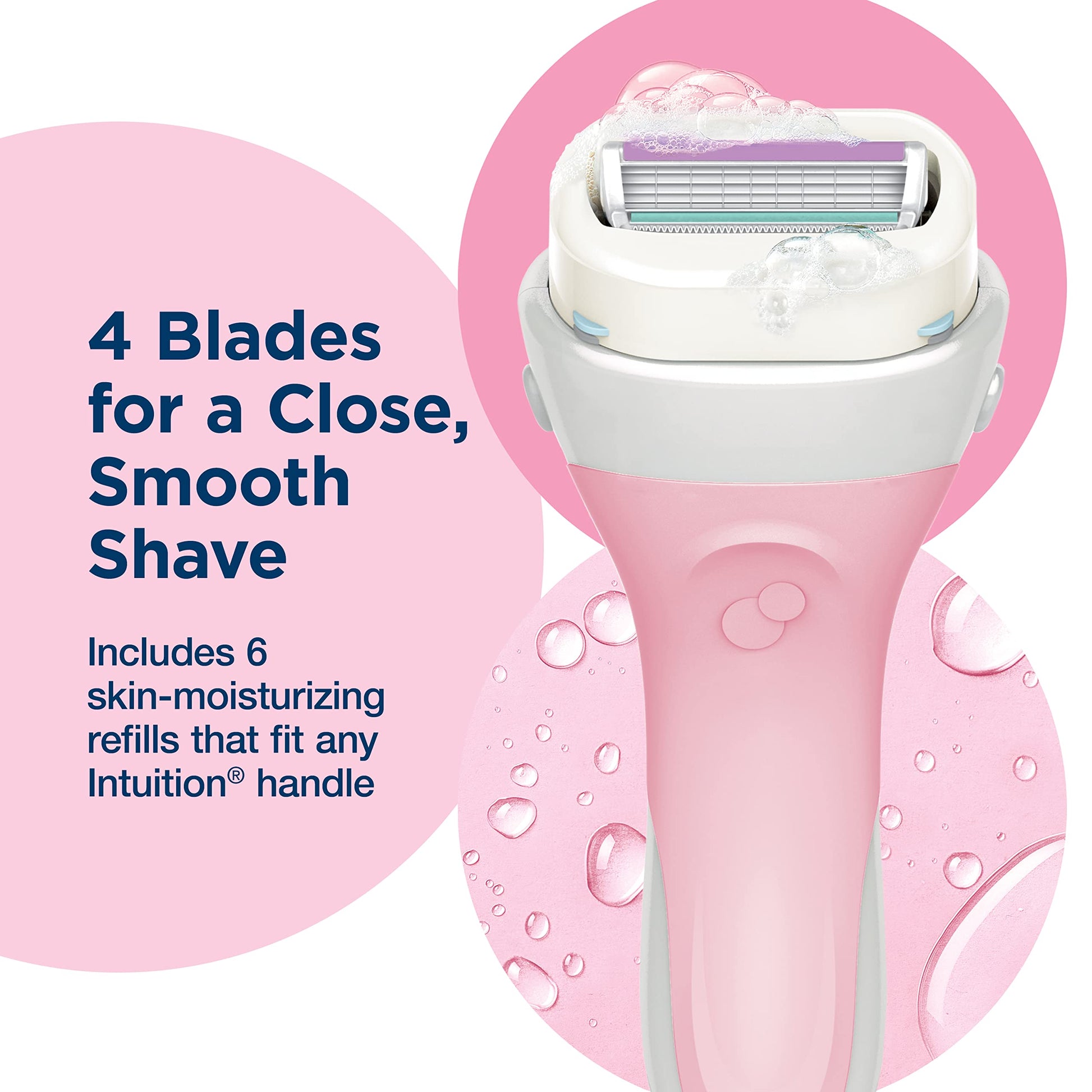 Intuition Schick Advanced Moisture Womens Razor Refills with Shea Butter, 6 count, Pack of 1 - Available at All In One Marketplace Canada