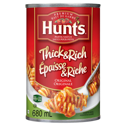 Hunt's Thick & Rich Original Pasta Sauce, 680 ml, Case of 12