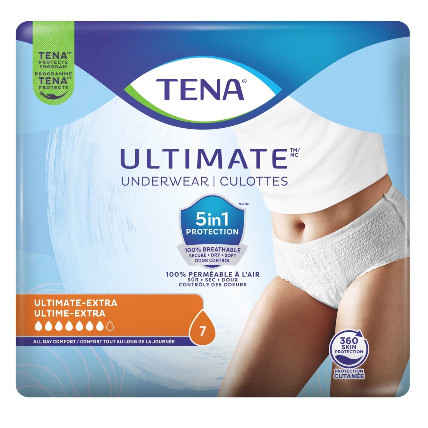 TENA Adult Incontinence, Discrete Disposable, Underwear, Comfortable Fit, Ultimate Absorption Protection, Unisex, Medium (M), 56 Count 🍁 All In One Marketplace Canada
