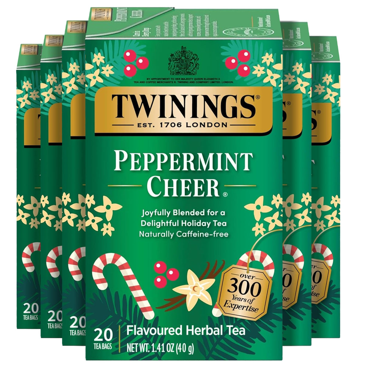 Twinings Peppermint Cheer Herbal Tea, 20 Count (Pack of 6) 🍁 All In One Marketplace Canada