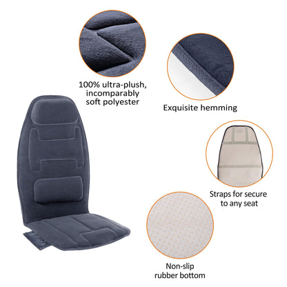 Snailax Massage Seat Cushion, Back Massage Chair Pad with Heat, Full Back and Thighs Massage with 10 Vibration Massage Motors, 2 Heat Levels, Christmas Gifts for men 🍁 All In One Marketplace Canada