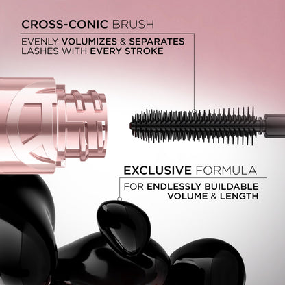 L'Oréal Paris Paradise Big Deal Volumizing Mascara, Buildable & Lengthening Mascara, No Clumps, Lightweight, Black Brown 10.9 ml L'Oreal Paris