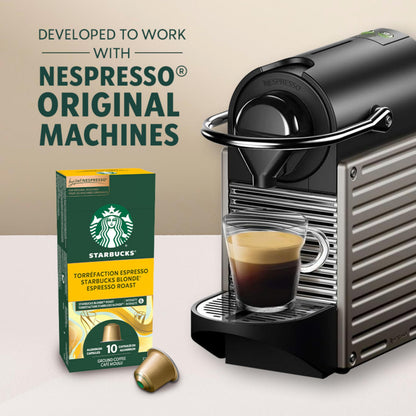 Starbucks by Nespresso Blonde Espresso Roast Coffee Capsules – Original Line Compatible, 50 Pods (5 Sleeves of 10)