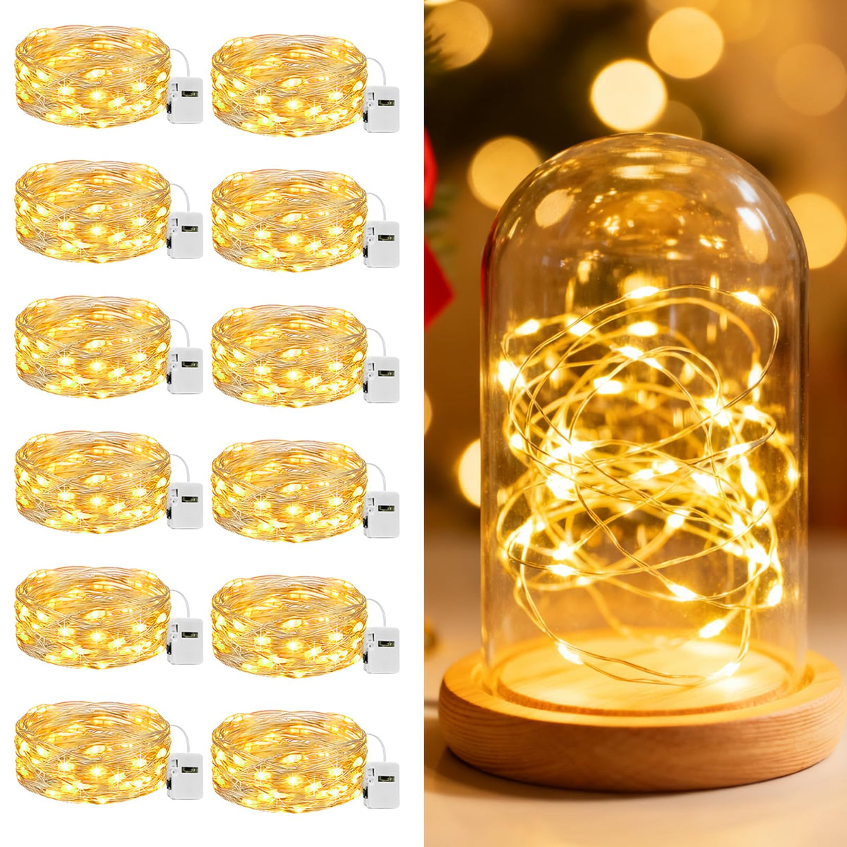 litogo 12 Pack Fairy Lights Battery Powered 3 Modes,2M 20LED Twinkle Lights 🍁 All In One Marketplace Canada
