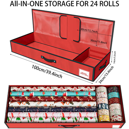 KYEVIS Wrapping Paper Storage Container, Under Bed Gift Wrap Organizer 🍁 All In One Marketplace Canada