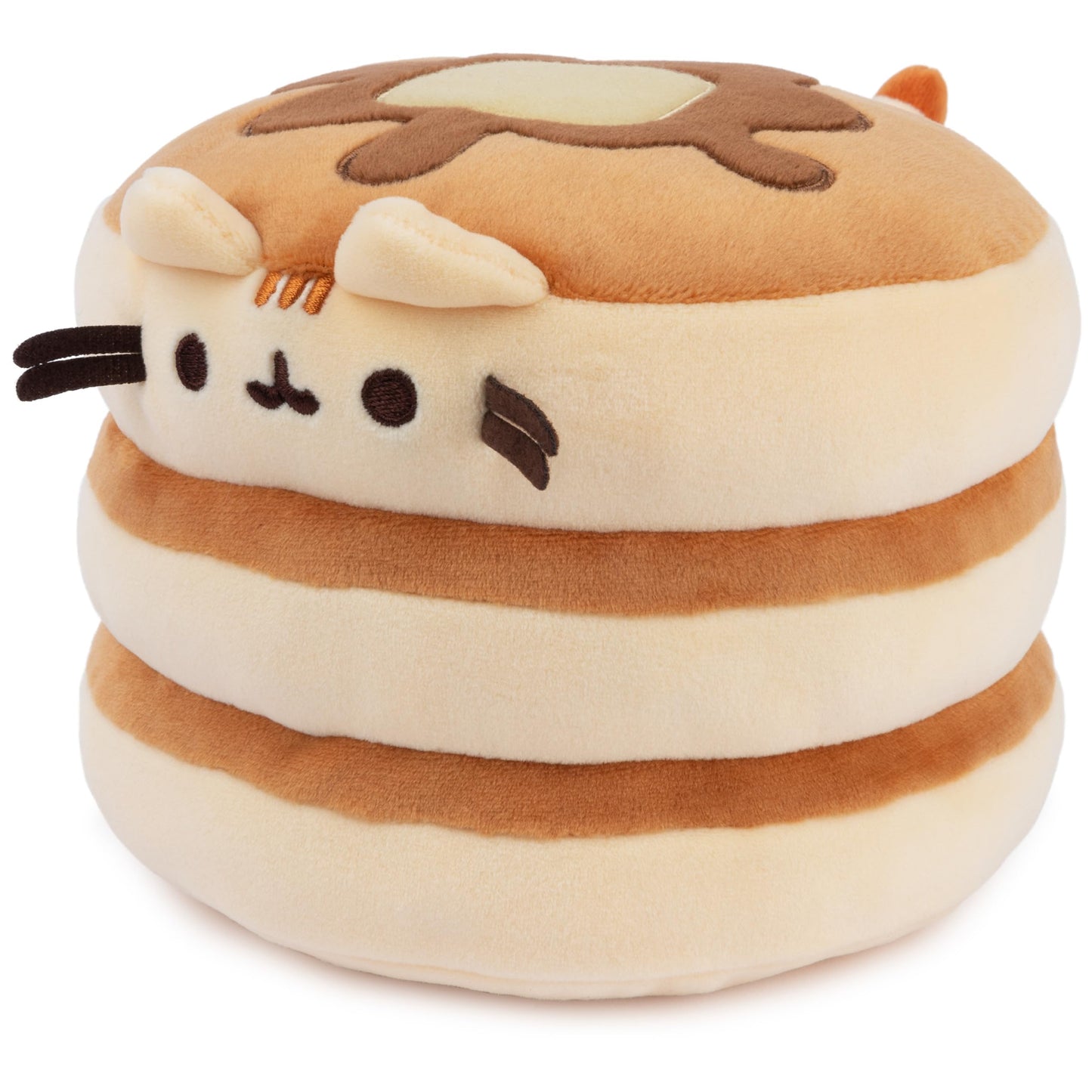 GUND Pusheen The Cat Pancake Squisheen Plush, Squishy Toy Stuffed Animal for Ages 8 and Up, Brown, 6” GUND