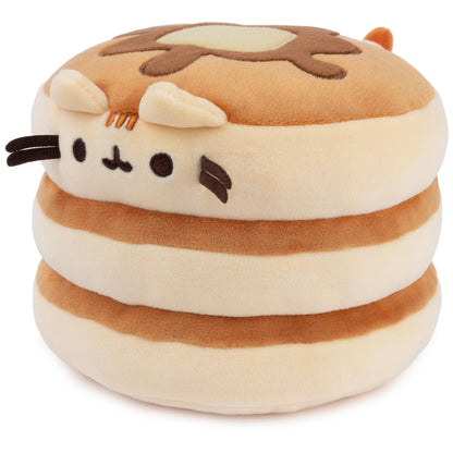 GUND Pusheen The Cat Pancake Squisheen Plush, Squishy Toy Stuffed Animal for Ages 8 and Up, Brown, 6” GUND