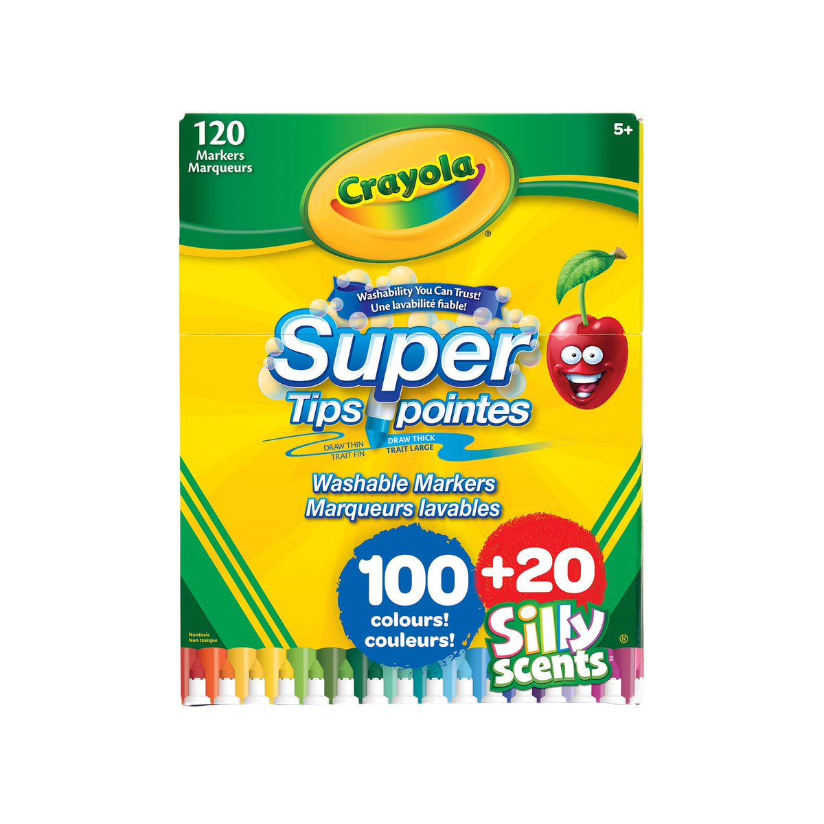 Crayola Super Tips Washable Markers, 120 Count, Holiday Toys, Gift for Boys and Girls, Kids, Stocking , Arts and Crafts, Gifting 🍁 All In One Marketplace Canada