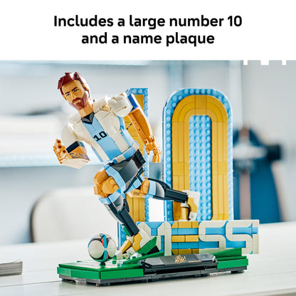 LEGO Editions Lionel Messi – Soccer Legend - Building Set for Boys & Girls, Ages 12+ - Collectible Soccer Gift with Plaque - Kids Bedroom or Shelf Decor - 43015 LEGO