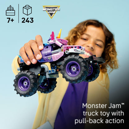 LEGO Technic Monster Jam Sparkle Smash Pull-Back Truck Toy for Boys & Girls - Monster Truck Building Toy W/Pull-Back Racing Action for Kids, Ages 7+ - Gift Idea for Birthdays - 42220 LEGO
