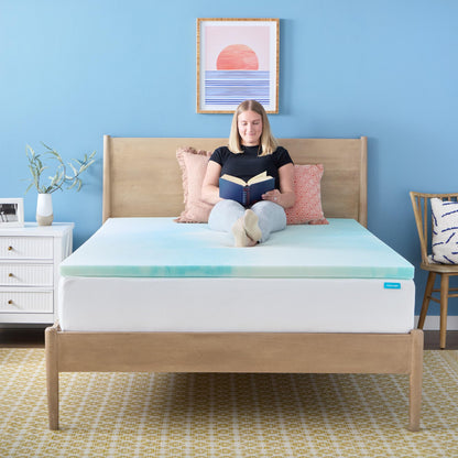 Linenspa 2 Inch Memory Foam Mattress Topper, Gel Swirl Memory Foam Full, CertiPUR-US Certified