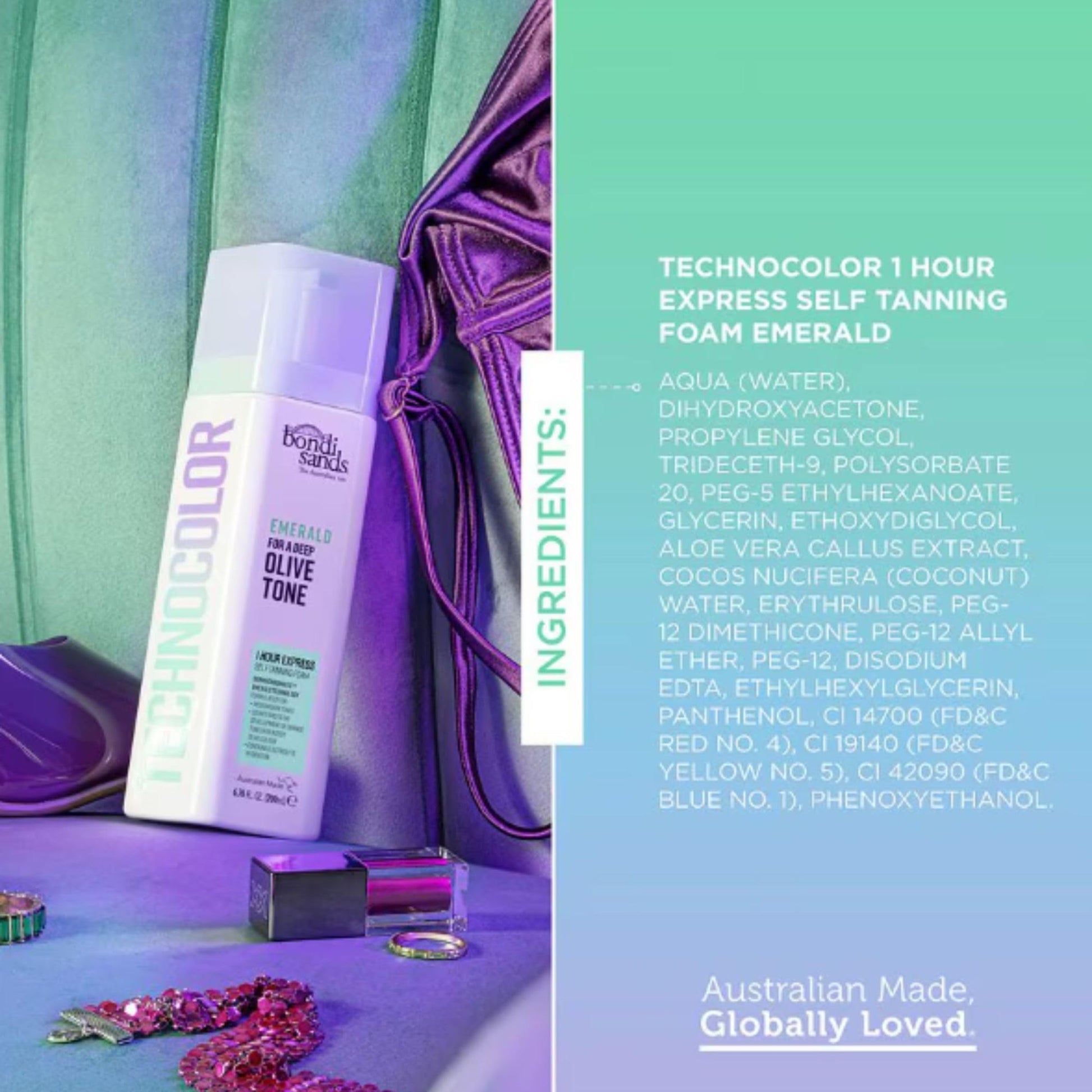 BONDI SANDS TECHNOCOLOR 1 HOUR EXPRESS SELF TANNING FOAM EMERALD 200mL (CANADA) Bondi Sands
