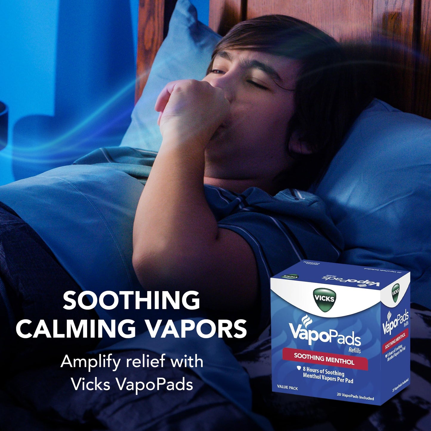 Vicks VapoPads Original Menthol Scent 20 Pad Refill Pack, White, 20 Count Vicks