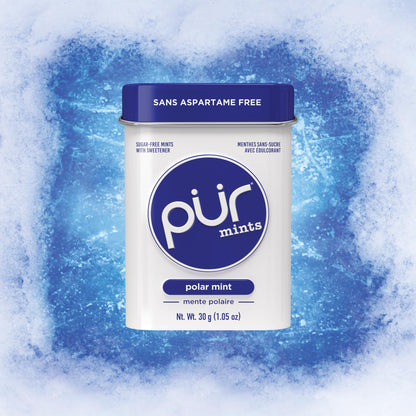 PUR Mints Polar Mint Xylitol Mints No Artificial flavour, 360 Count (12x30)