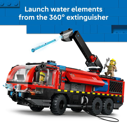LEGO City Airport Fire Truck Kids Building Toy - Pretend Play Emergency Vehicle for Boys & Girls, Ages 7+ - Fire Engine Toy W/ 4 Firefighter Minifigures - Gift Idea for Birthdays - 60499 🍁 All In One Marketplace Canada LEGO