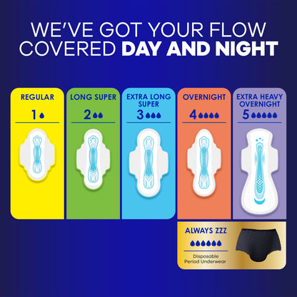 ALWAYS MAXI OVERNIGHT PADS WITH WINGS, SIZE 5, EXTRA HEAVY OVERNIGHT, UNSCENTED, 72 COUNT TOTAL (PACK OF 3)
