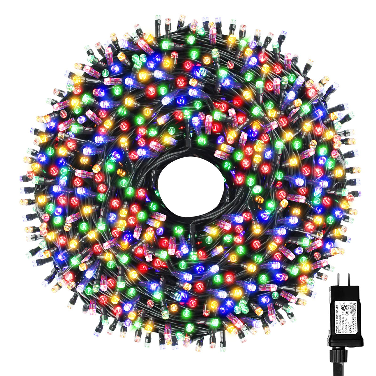 Tcamp 105FT 300LED Christmas Lights Outdoor, Memory Function, Multicolor 🍁 All In One Marketplace Canada