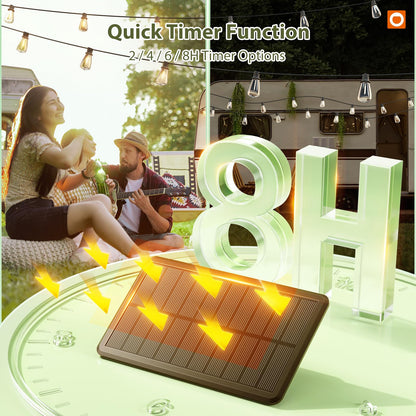 addlon 42FT(36+6) Solar Lights Outdoor Waterproof, String Lights Outdoor Solar power with Remote & USB Port 12+1 LED Shatterproof Bulbs 3 Light Modes,Dimmable &Timable Solar Light for Camping Backyard