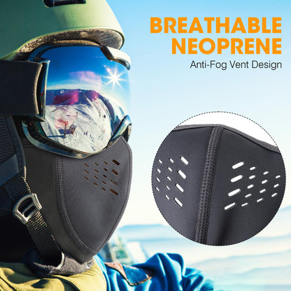 WTACTFUL Ski Mask for Men, Neoprene Balaclava Face Mask Men Cover for Cold Weather Winter Warm Breathable Windproof Thermal Ski Masks for Skiing Snowboarding Snowmobile Motorcycle Black 🍁 All In One Marketplace Canada