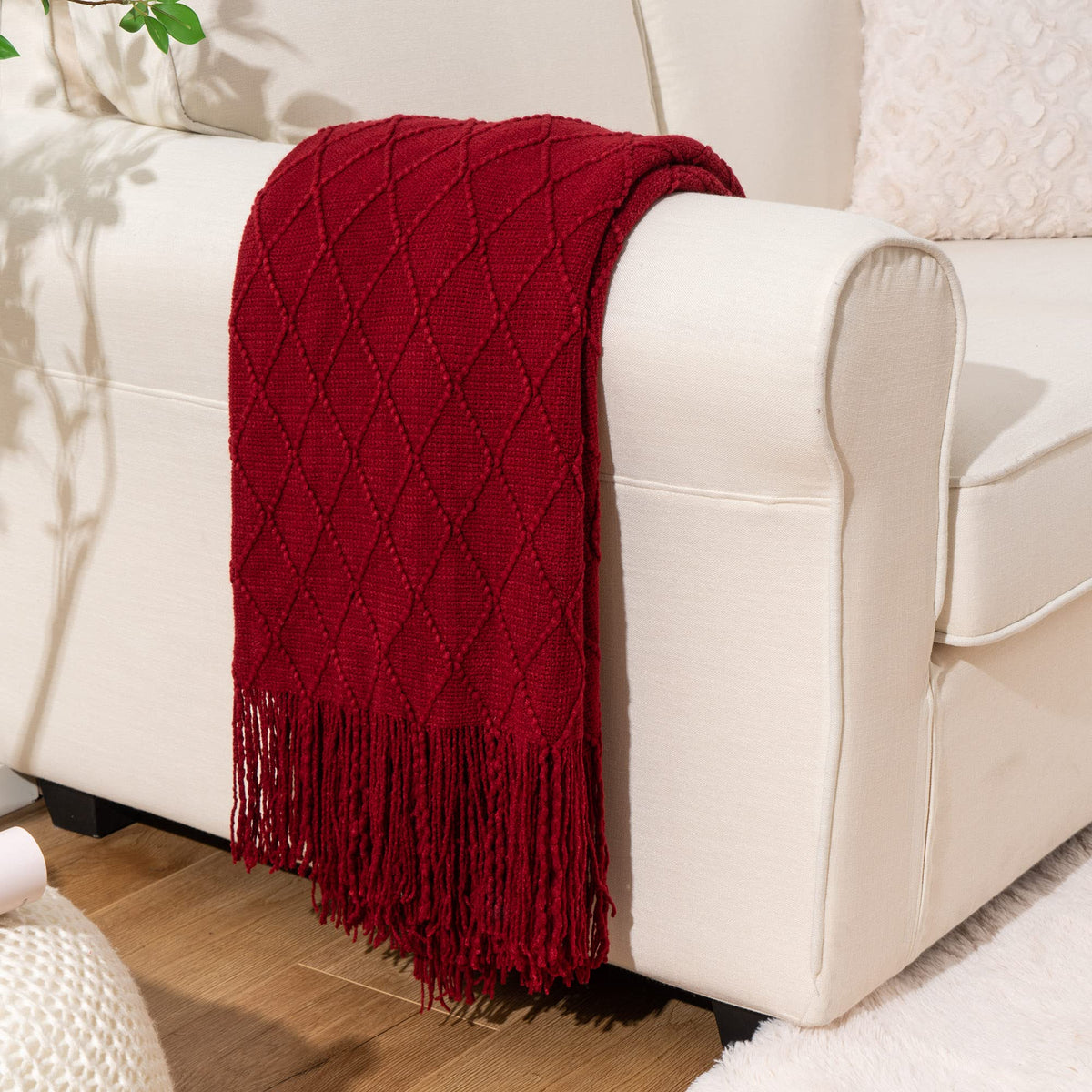 Battilo Red Throw Blanket for Couch, 50"x60" 🍁 All In One Marketplace Canada