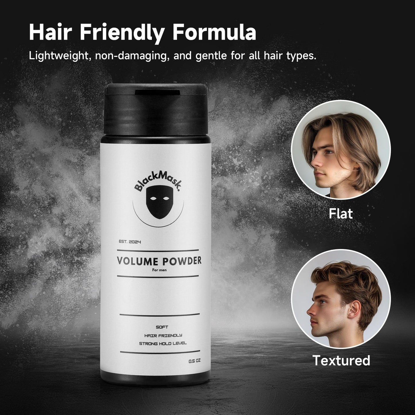 Hair Texture Powder for Men, Easy-to-Apply Styling Powder for Dry Hair Looks (Pack of 1)