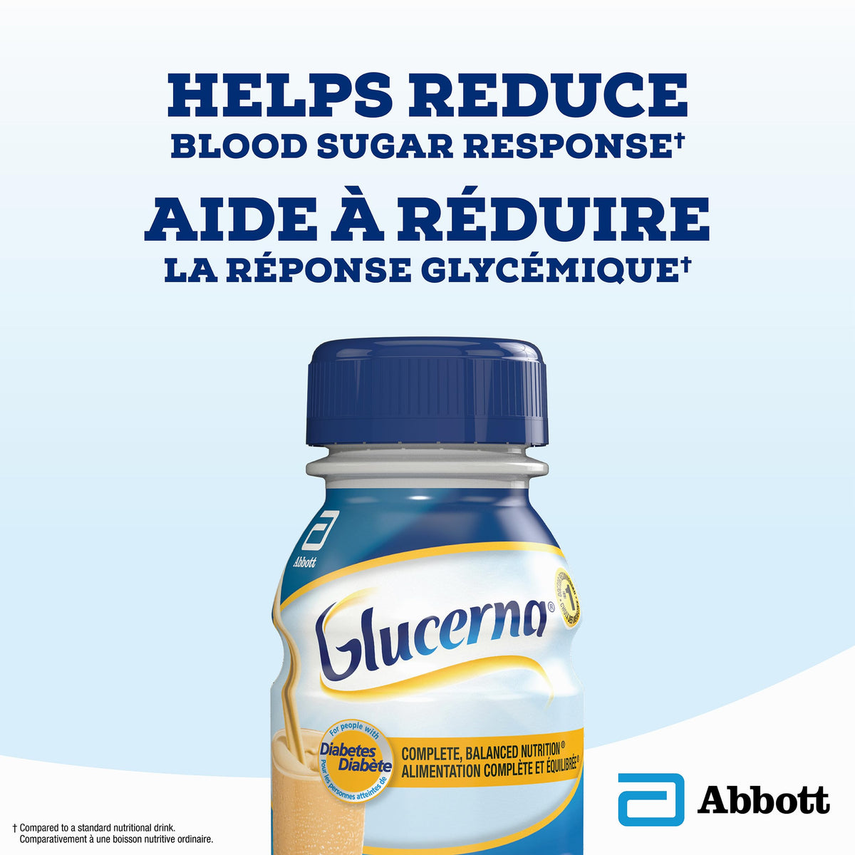 Glucerna Nutritional Drink, Meal Replacement Shakes, Complete, Balanced Nutrition For People With Diabetes, Vanilla, 24 x 237-mL Bottles