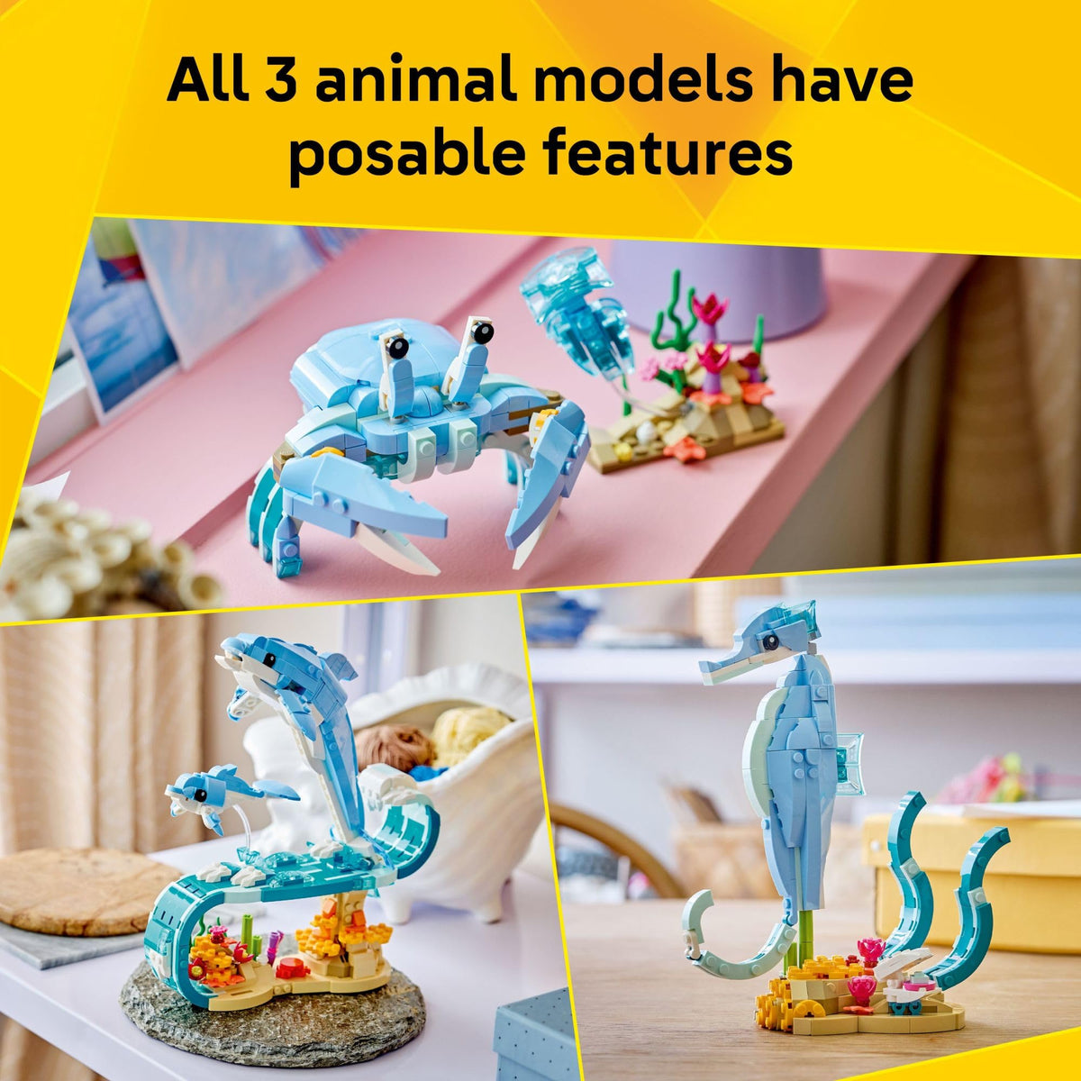 LEGO Creator 3 in 1 Sea Animals: Beautiful Dolphins 31385