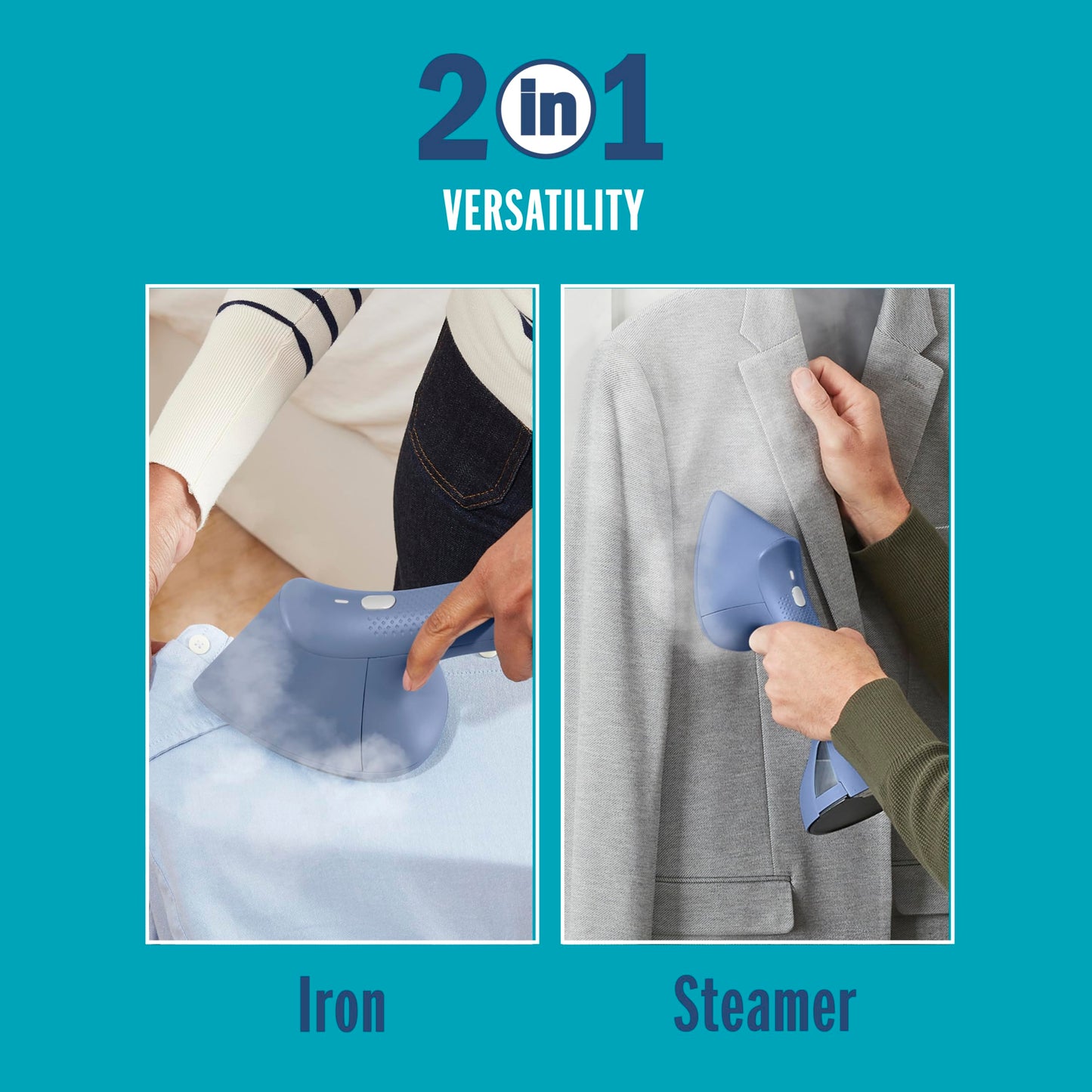 Conair Extreme Steam & Press 2 in 1 Steamer, Handheld Fabric Steamer, 1700W Clothing Stemaer, 30 second Heat-up, Travel Steamer - Available at All In One Marketplace Canada