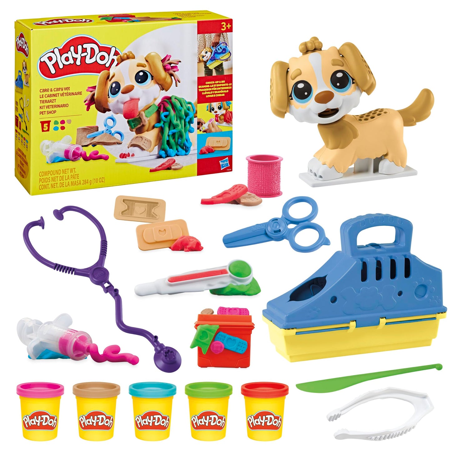 Play-Doh Care 'n Carry Vet Playset for Kids 3 Years and Up with Toy Dog, Storage, 10 Tools, and 5 Modeling Compound Colors, Non-Toxic 🍁 All In One Marketplace Canada