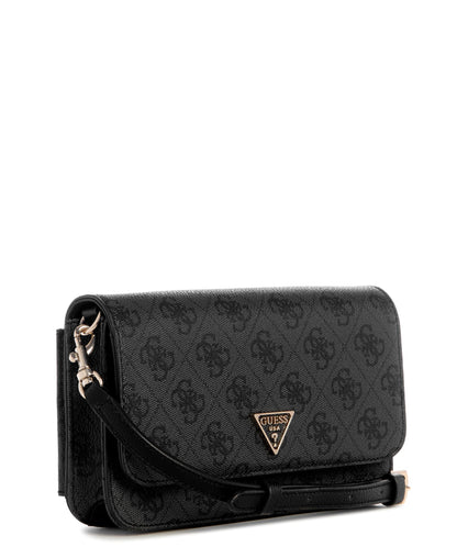 GUESS Noelle Ii Crossbody Flap Organizer, Coal Logo, One Size