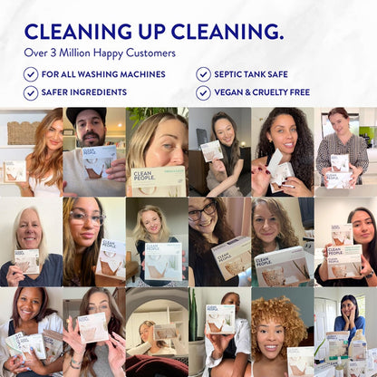 Clean People Laundry Detergent Sheets - Recyclable Packaging, Hypoallergenic, Stain Fighting - Ultra Concentrated, Laundry Soap - Fresh Scent, 192 Pack