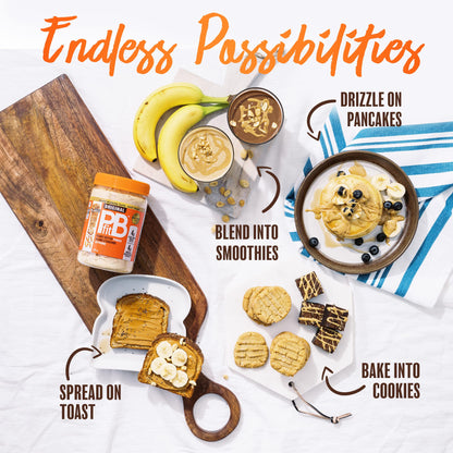 PBfit All-Natural Peanut Butter Powder, Peanut Butter Powder from Real Roasted Pressed Peanuts, Low in Fat High in Protein, 4g of Protein, 425g (15oz) - Available at All In One Marketplace Canada