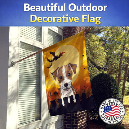 Caroline's Treasures BB1760CHF Halloween Jack Russell Terrier Canvas House Size Flag, Multicolor, Large
