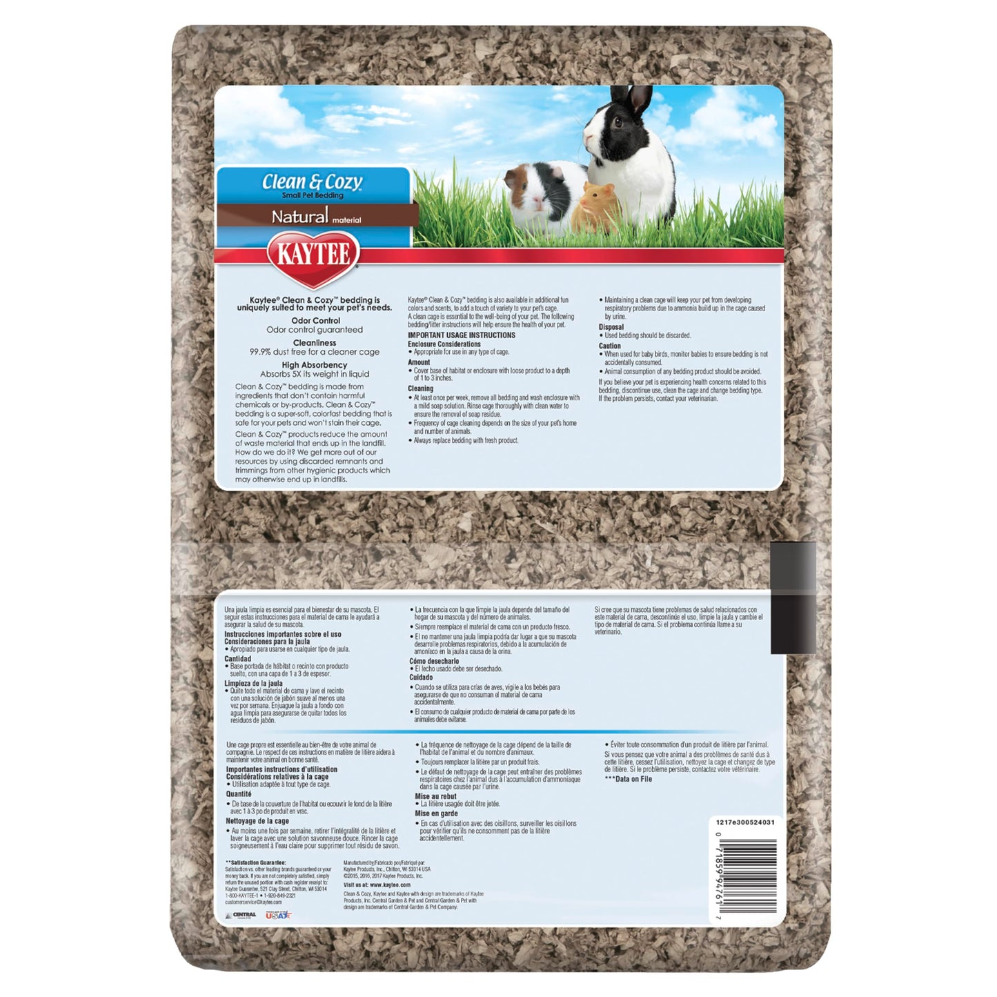 Kaytee Clean & Cozy Natural Small Animal Bedding, Expands to 49.2L 🍁 All In One Marketplace Canada