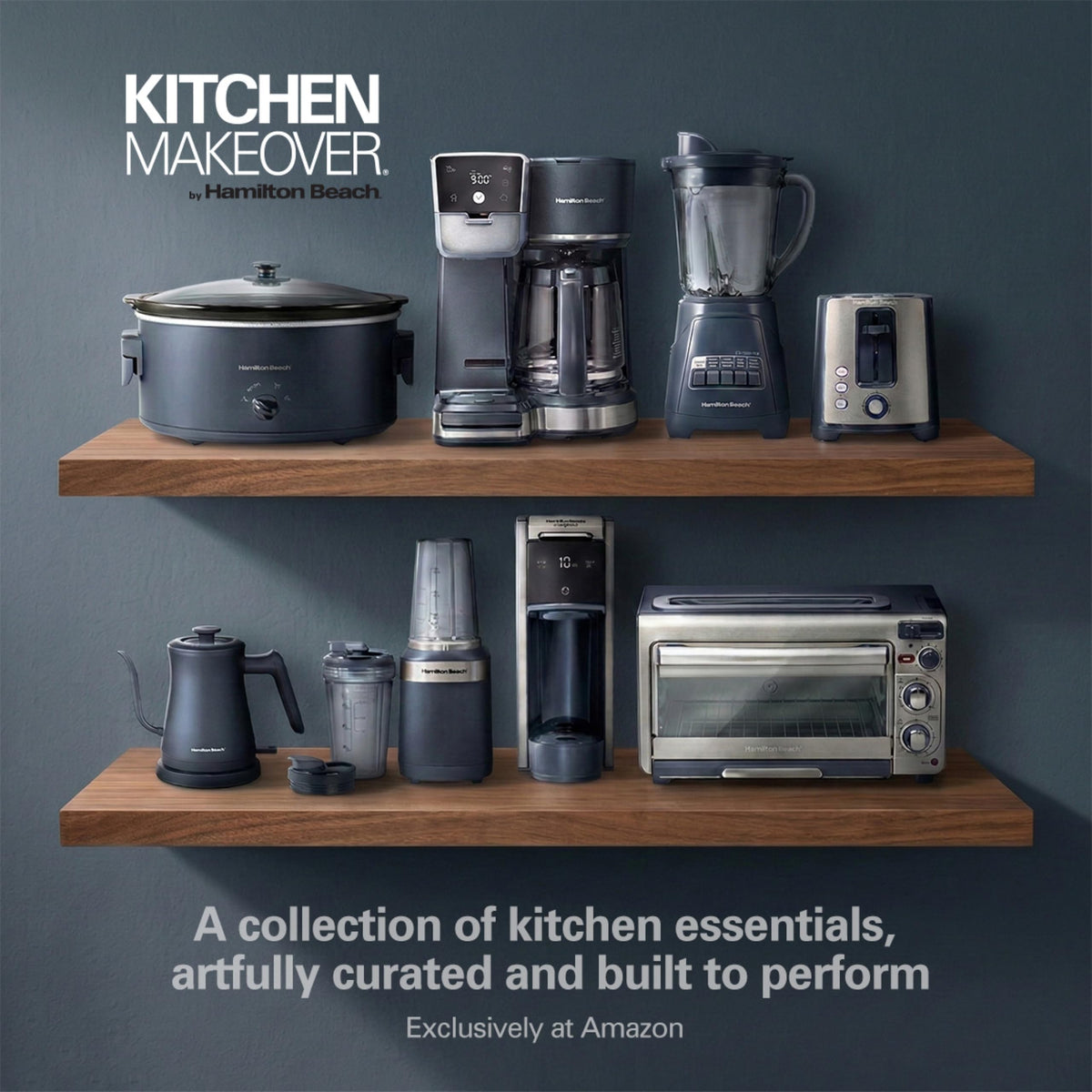Hamilton Beach Personal Blender with Two 14 oz. Blend & Go Jars,250 Watts, Kitchen Makover Blue, 51202J