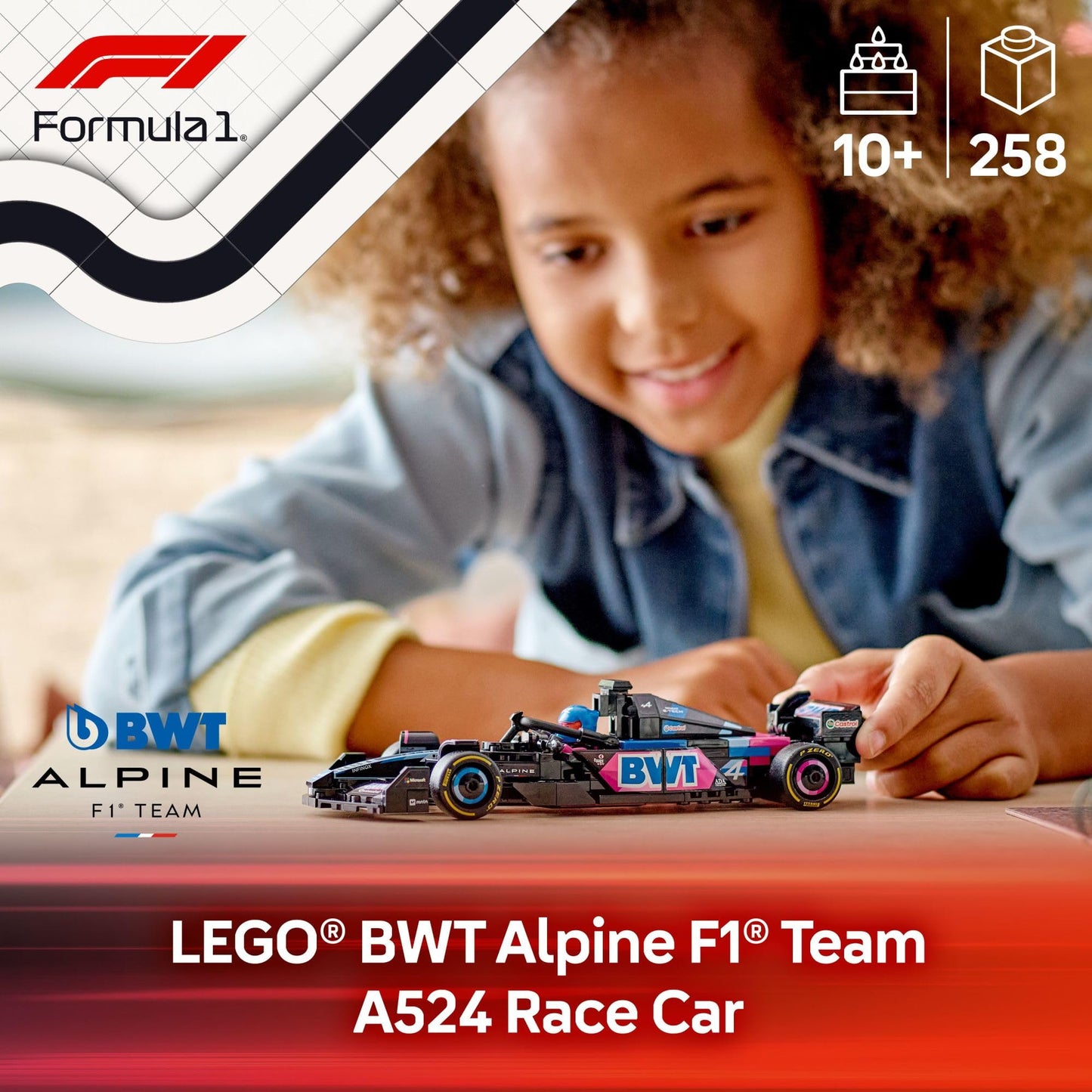 LEGO Speed Champions – Jouet de Voiture de Course BWT Alpine F1 Team A524 – Set de Construction pour Enfants, Garçons et Filles, 10 ans et plus – Voiture Jouet pour Fans de F1 – Idée Cadeau d’Anniversaire – 77248