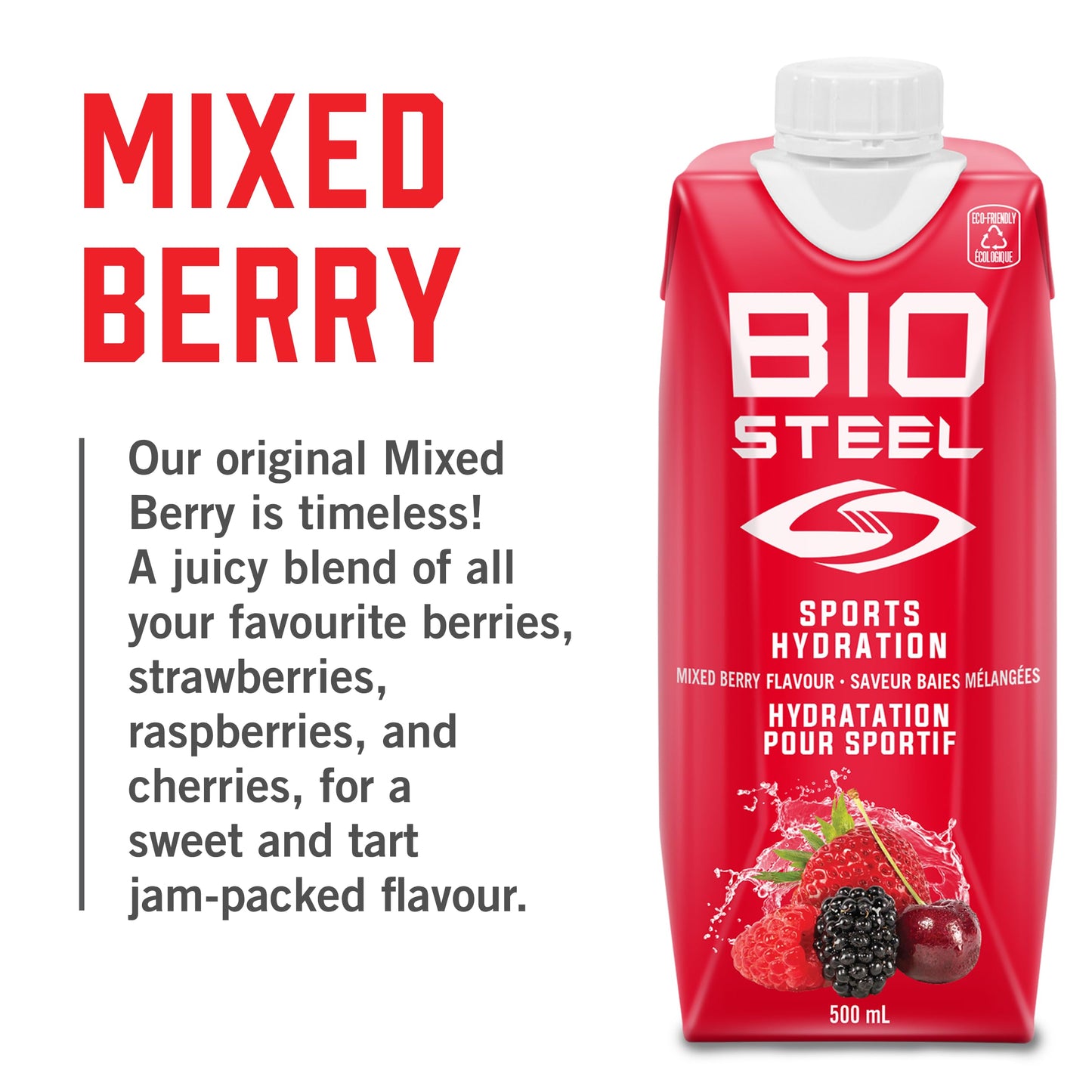 BioSteel Electrolyte Sports Drink, Mixed Berry, 12-Pack, Zero Sugar BioSteel Sports