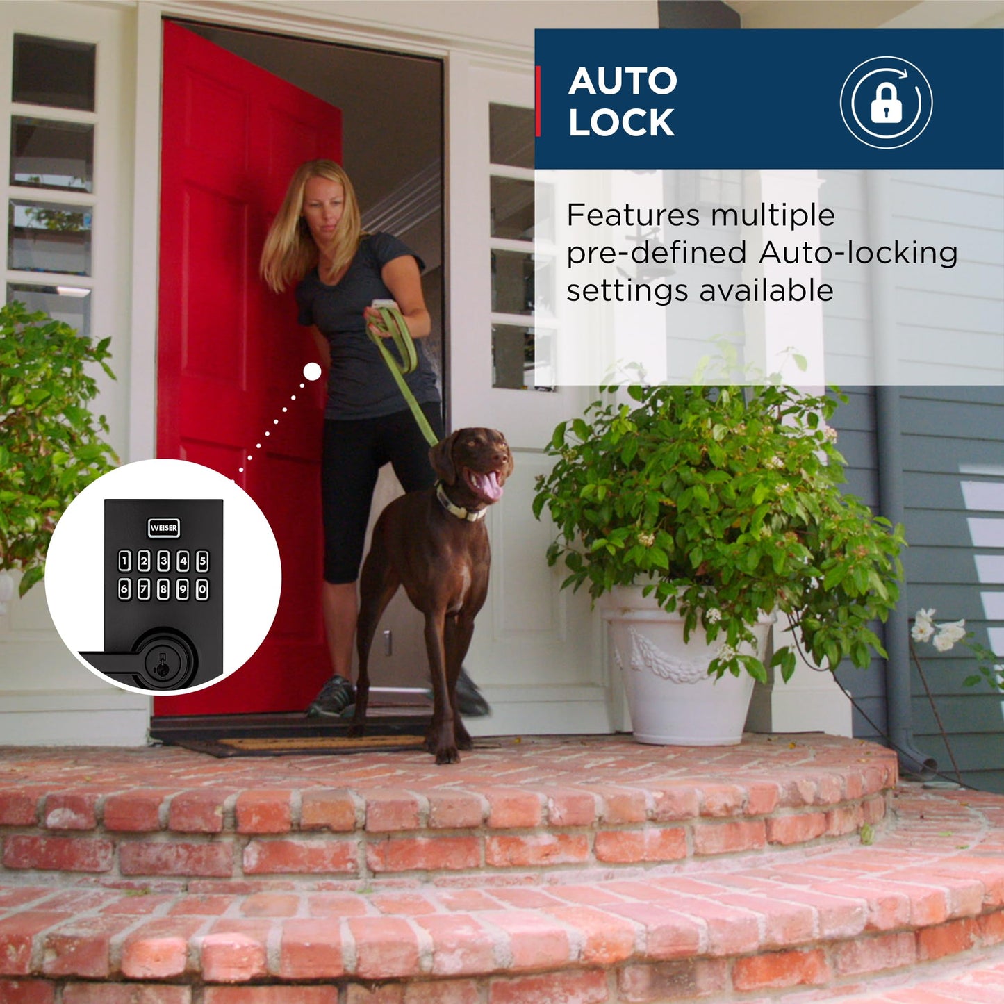 Weiser Smartcode 10 Matte Black Keyless Entry Door Lock with Handle/Deadbolt Lock, Keypad Door Lock with Auto Lock, Up to 30 User Codes, Electronic Door Handles/Door Locks for Entry Door & Garage Weiser